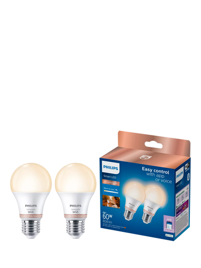 John Lewis Philips Smart LED E27 Tunable White Light Bulb (Pack of 2)- Buy online at McGrocer
