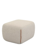 Cozmo Cozy Pouffe cream fleece brick piping (British brand)