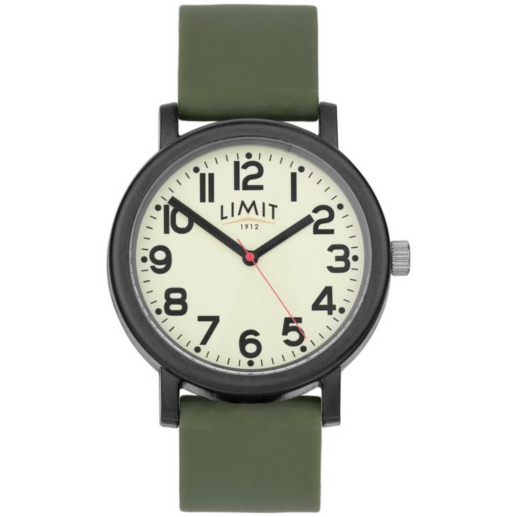Limit Easy Read green silicone strap watch, imported from the UK