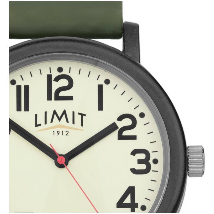 Limit Easy Read green silicone strap watch, imported from the UK