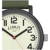 Limit Easy Read green silicone strap watch, imported from the UK
