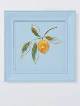 John Lewis John Lewis Kitchen Art Lemon Hand Painted Wall Art, Blue, 30 x 30cm- Buy online at McGrocer