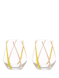 Anton Studio Designs Rio striped glass tumblers 450ml set of 2 - British product