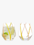 Anton Studio Designs Rio striped glass tumblers 450ml set of 2 - British product