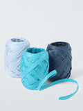 John Lewis raffia ribbons pack of 3 tonal blue 8m each, UK version
