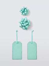 John Lewis John Lewis Gift Bow & Tag Set in Aqua Blue/Green- Buy online at McGrocer