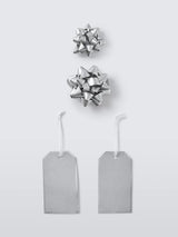 John Lewis John Lewis Silver Bow and Tag Set for Gift Tags- Buy online at McGrocer