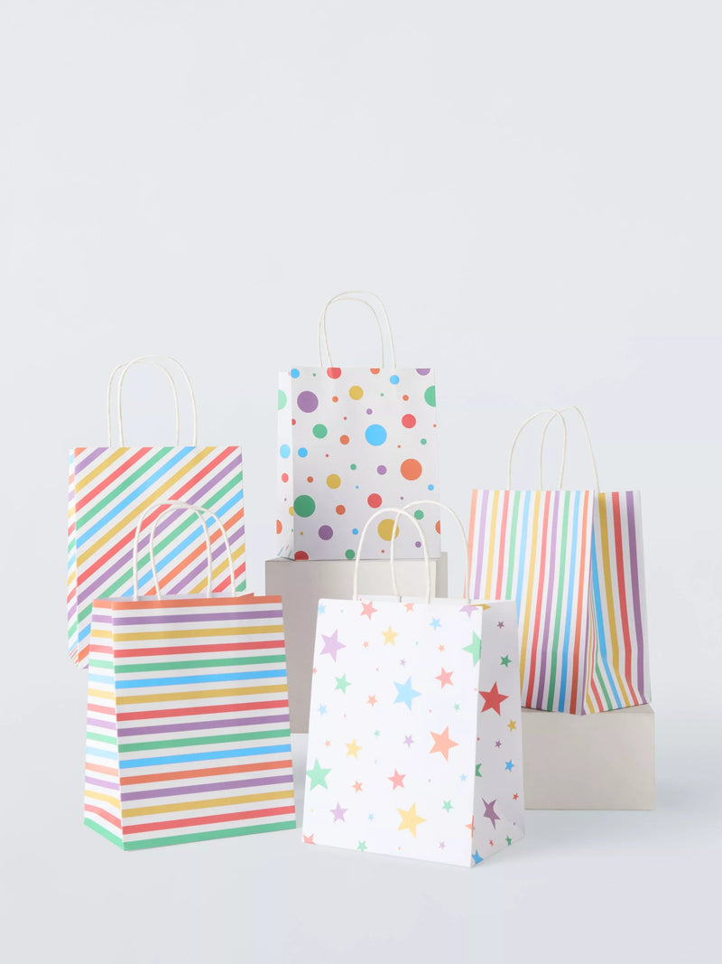 John Lewis stripe party bags multi pack of 5, UK version