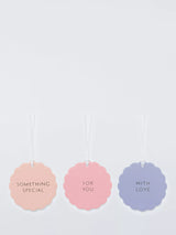 John Lewis John Lewis Slogan Scalloped Gift Tags, Pack of 3, Multi- Buy online at McGrocer