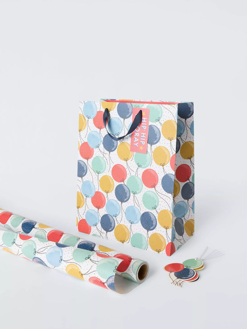 John Lewis balloon print multi-colour wrapping paper 3-metre roll, UK version