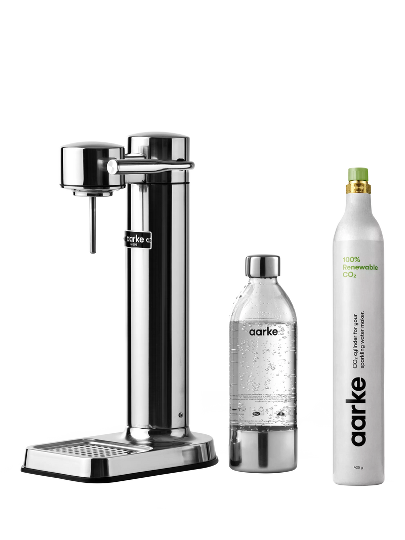 Aarke Carbonator 3 sparkling water maker kit in Steel, UK version