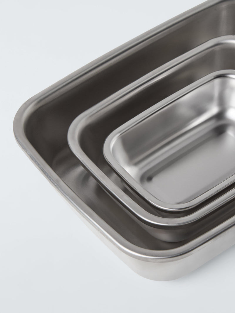 John Lewis x Deliciously Ella stainless steel food storage set, 3 sizes - British product