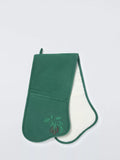 John Lewis Deliciously Ella cotton double oven glove green, imported from the UK