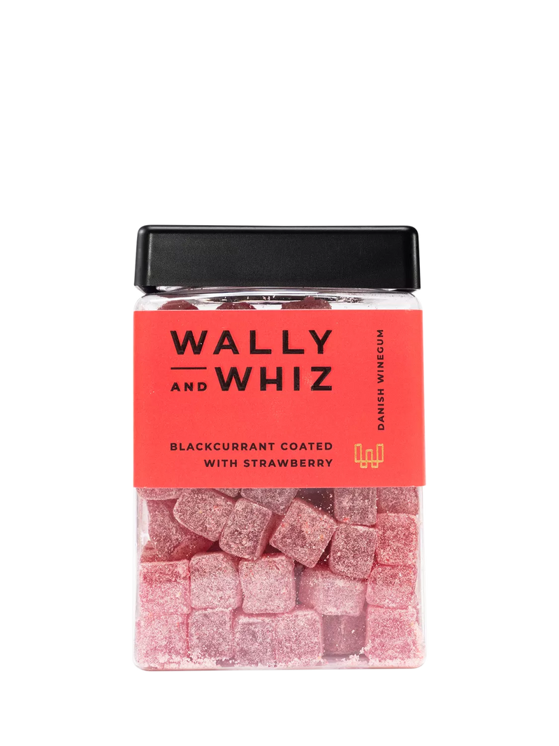 Wally and Whiz blackcurrant and strawberry wine gums 240g (British brand)