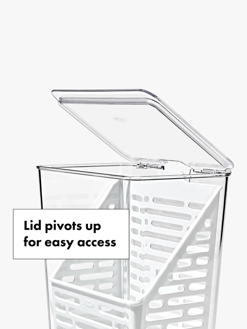 OXO Herb Keeper white clear kitchen storage (British brand)
