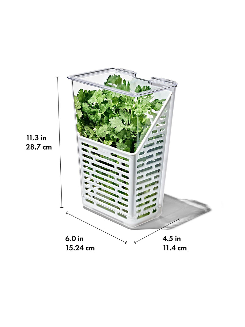 OXO Herb Keeper white clear kitchen storage (British brand)