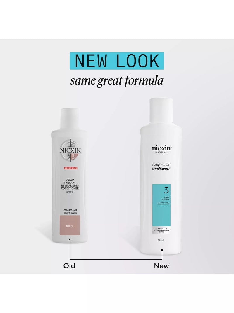 Nioxin hair conditioner for coloured, dry, damaged hair with light thinning, imported from the UK