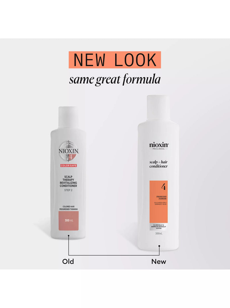 Nioxin scalp and hair thickening conditioner for coloured or dry damaged hair with progressed thinning, 300ml, imported from the UK