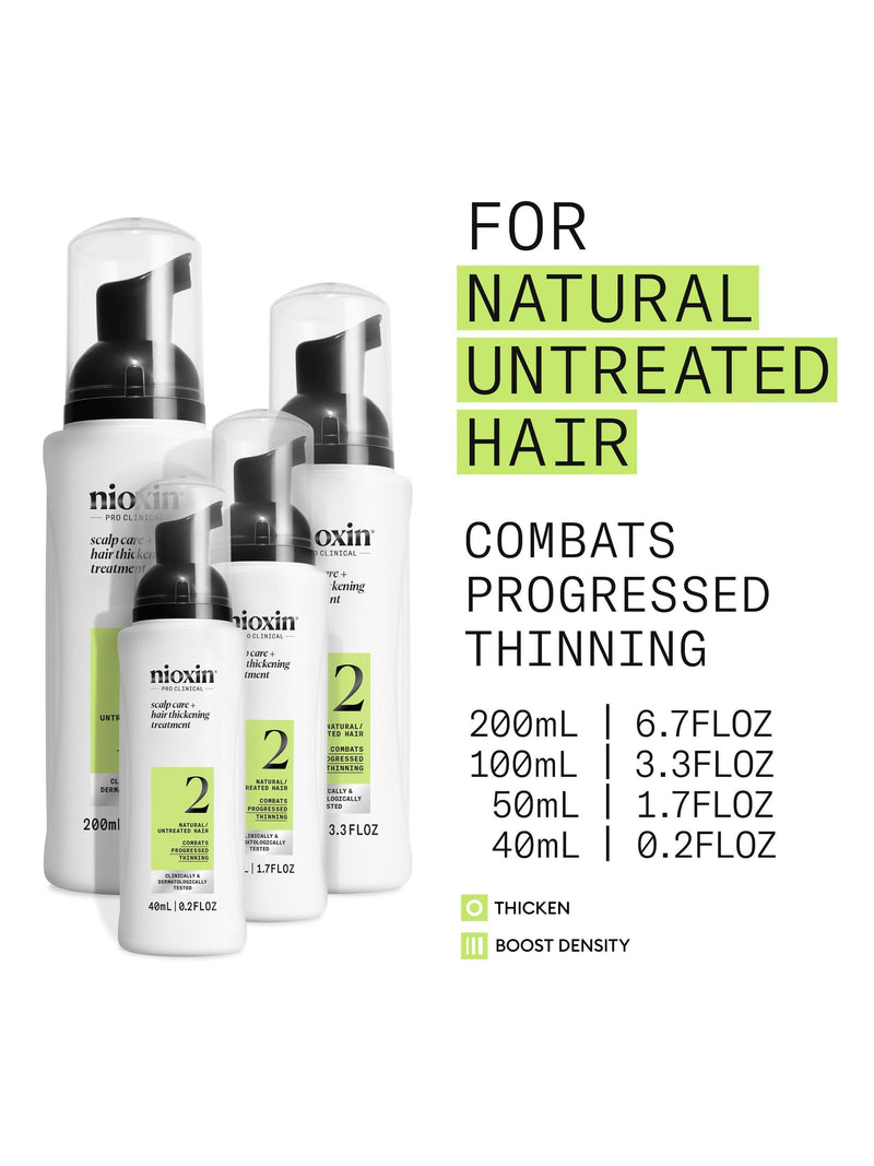 Nioxin scalp and hair thickening treatment for natural hair with progressed thinning, 100ml, imported from the UK
