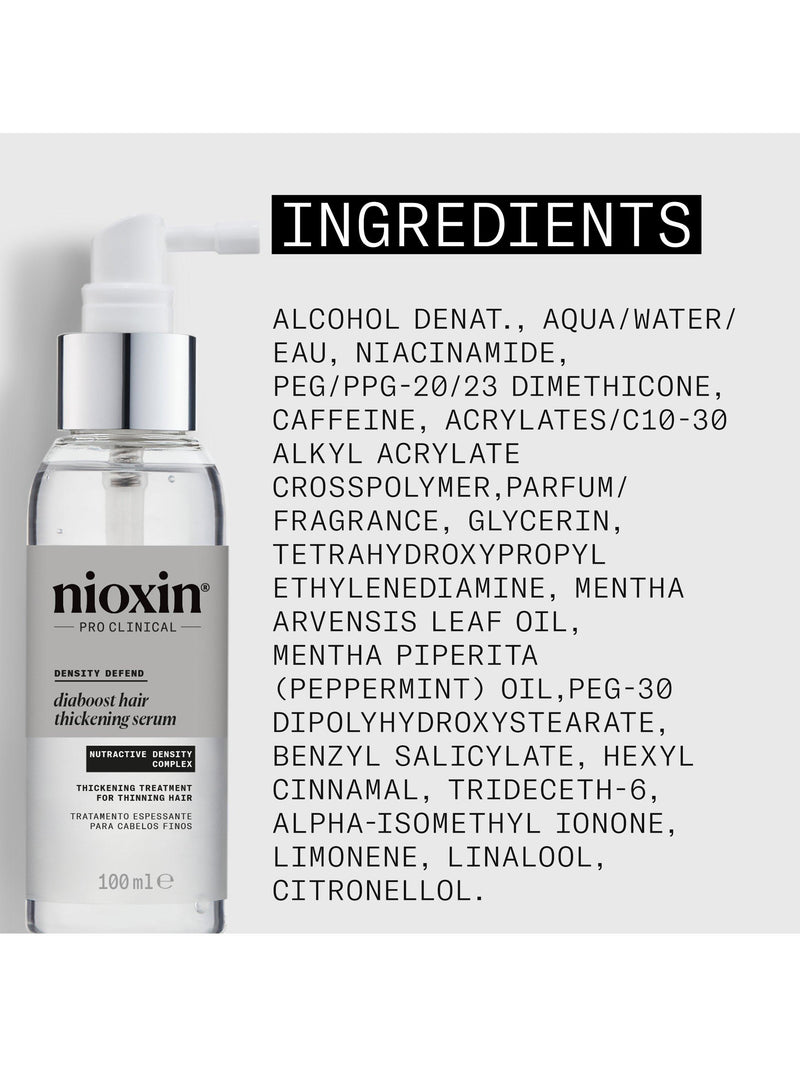 Nioxin Diaboost hair thickening serum 100ml, imported from the UK