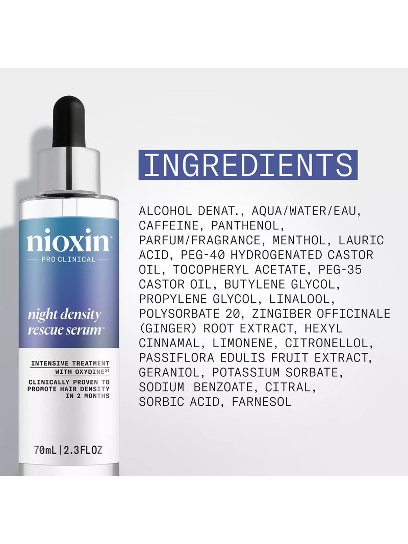 Nioxin hair thickening serum Night Density Rescue 70ml, UK version