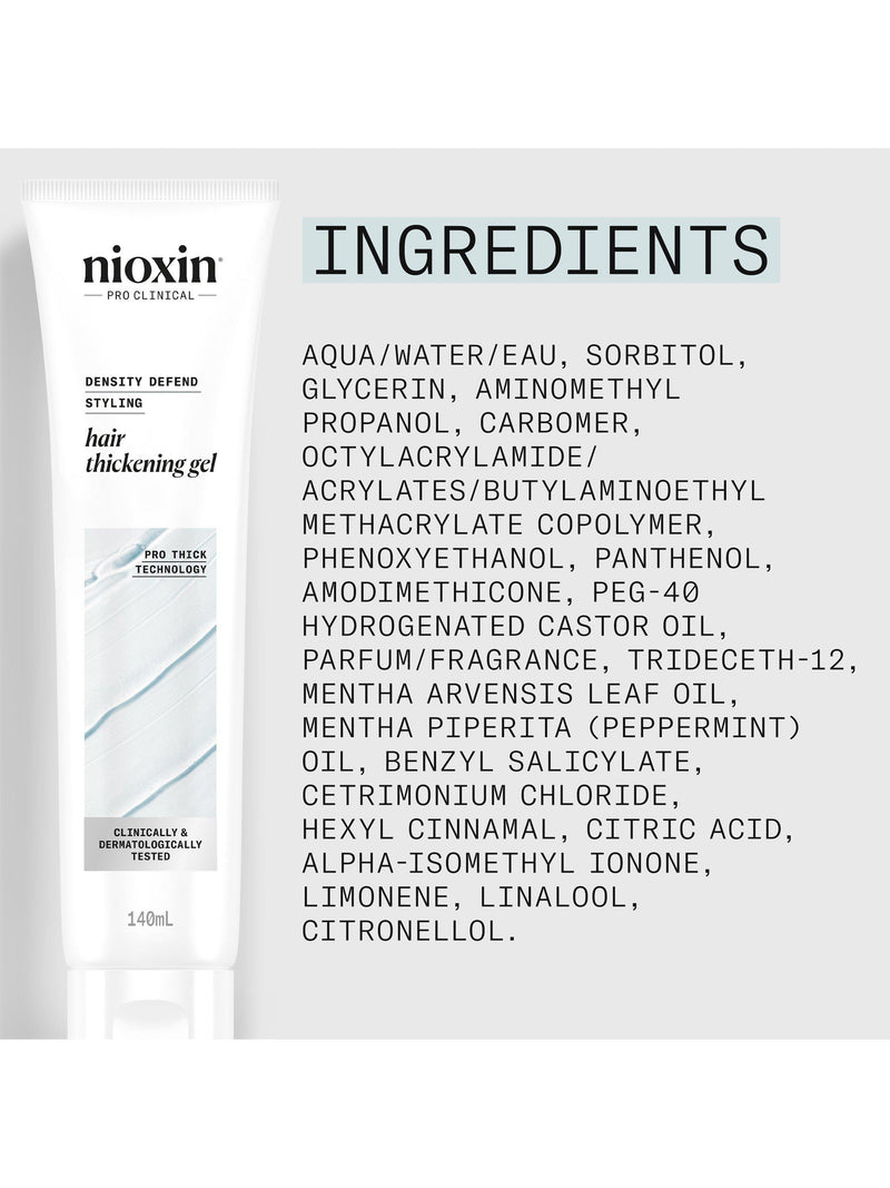 Nioxin hair thickening gel 140ml, imported from the UK