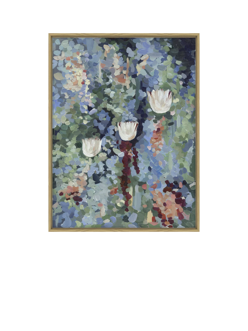John Lewis Harlie Briggs blue canvas print Down by the Lake, imported from the UK