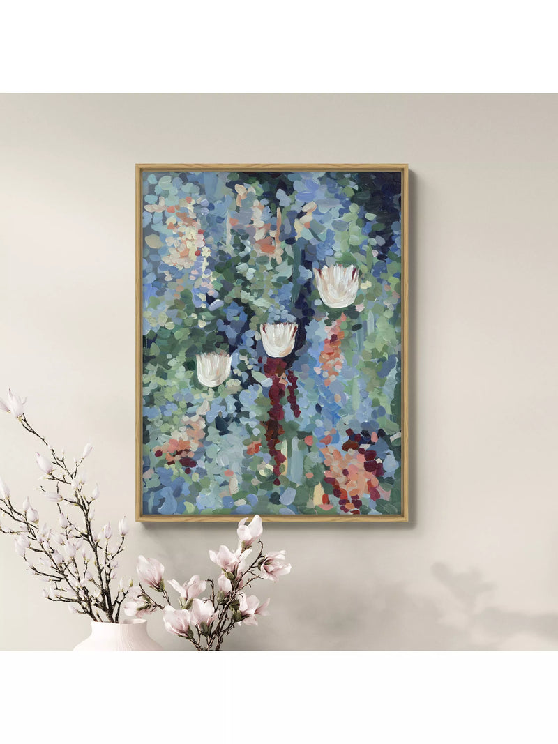 John Lewis Harlie Briggs blue canvas print Down by the Lake, imported from the UK