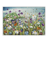 John Lewis John Lewis Rachael Dalzell 'Wandering the Coastal Path' Framed Canvas Print, 83 x 124cm, Multi/White- Buy online at McGrocer