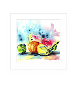 John Lewis John Lewis Rachael Dalzell 'Fruit 1' Framed Print, 53.5 x 53.5cm, Multi/White- Buy online at McGrocer