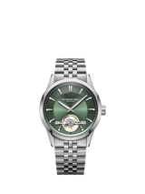 John Lewis Raymond Weil Men's Freelancer 42mm Automatic Bracelet Watch, Silver/Green- Buy online at McGrocer
