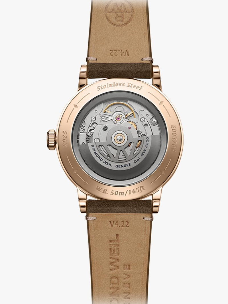 Raymond Weil Millesime automatic leather strap watch 39.5mm, UK version