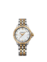 John Lewis Raymond Weil Women's Tango 30 Mother of Pearl Diamond Bezel Date Bracelet Watch, 30mm- Buy online at McGrocer