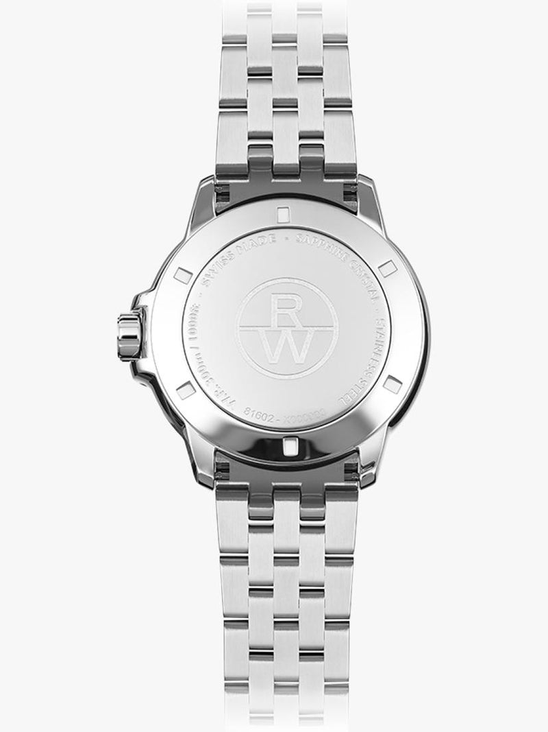 Raymond Weil Tango 41 date watch silver green, imported from the UK