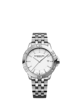 John Lewis Raymond Weil Men's Tango 41 Date Bracelet Strap Watch, Silver/White- Buy online at McGrocer