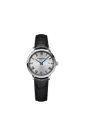 Raymond Weil Toccata ladies watch 29mm black leather strap, imported from the UK