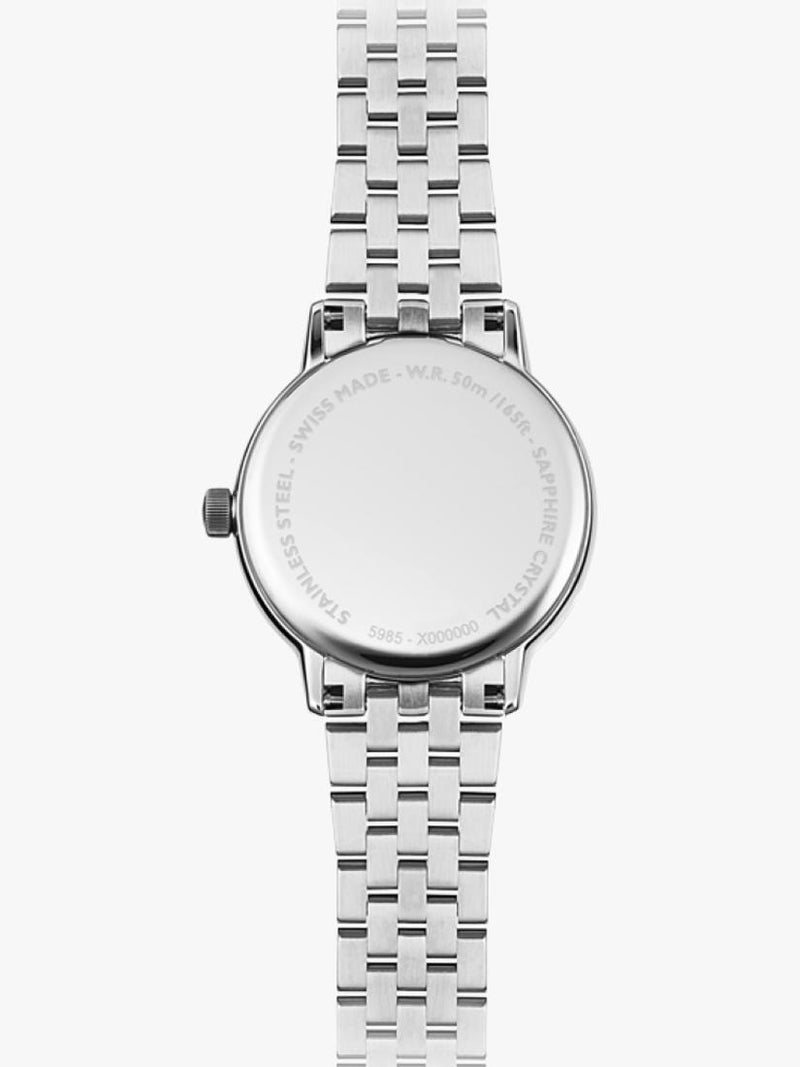 Raymond Weil Toccata ladies watch with silver bracelet and white dial (British brand)