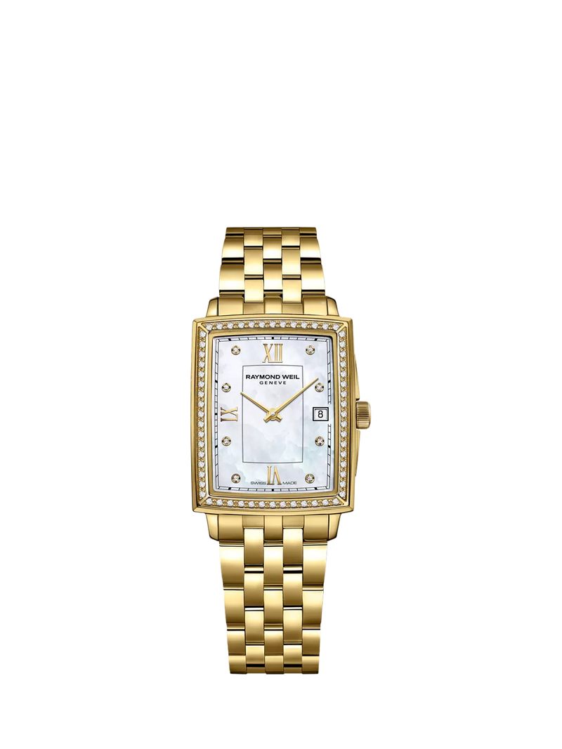 Raymond Weil Toccata mother of pearl diamond watch gold bracelet - British product