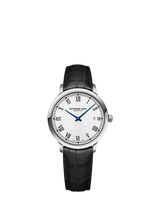 John Lewis Raymond Weil Toccata Men's Watch with Date and Roman Numerals Leather Strap 39mm- Buy online at McGrocer