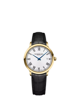 John Lewis Raymond Weil Men's Toccata 39.5 Date Roman Numerals Leather Strap Watch- Buy online at McGrocer