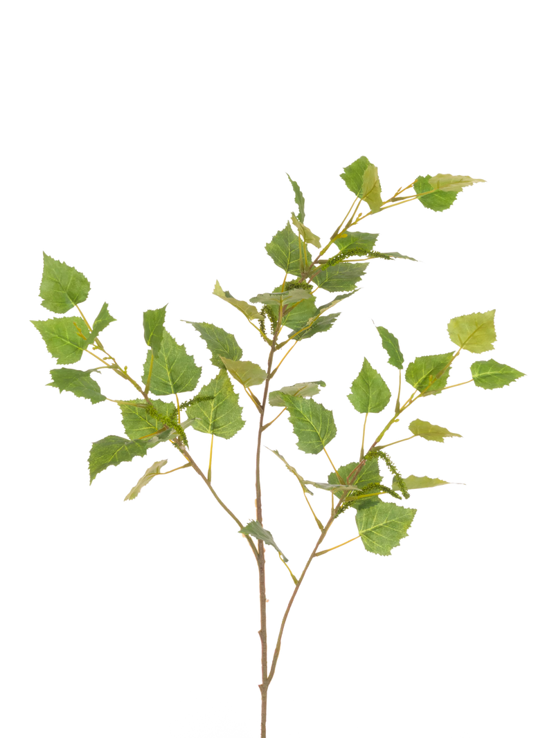 Floralsilk artificial birch leaves spray green 99cm, UK version