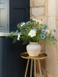 Floralsilk artificial bouquet white blue 53cm, imported from the UK