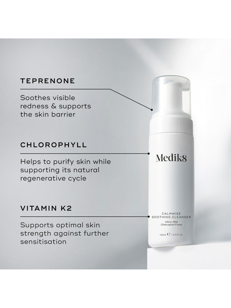 Medik8 Calmwise Soothing Cleanser 150ml, imported from the UK