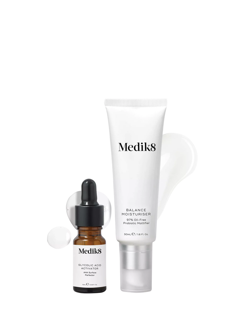 Medik8 Balance Moisturiser with Glycolic Acid Activator 50ml, UK version