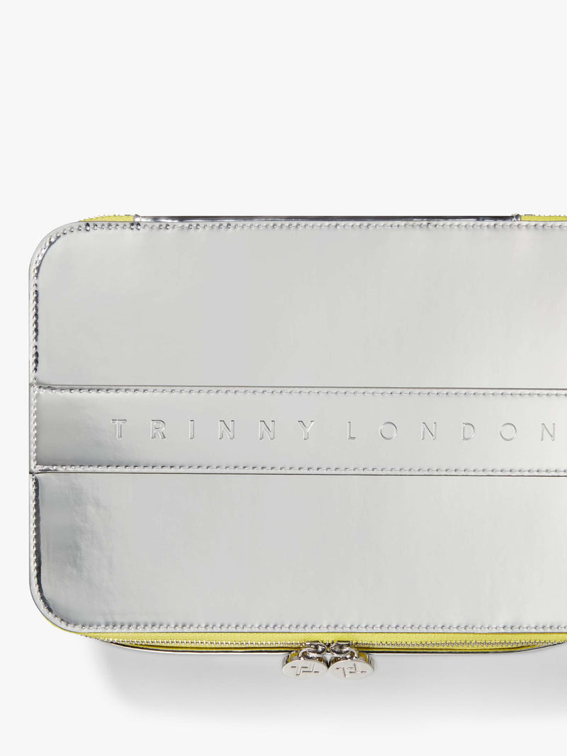 Trinny London Chelsea large beauty bag silver, UK version