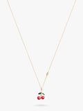 Coach cherry cluster pendant necklace in gold and red, UK version
