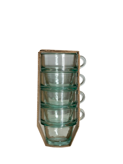 John Lewis Vidrios San Miguel Recycled Glass Stackable Espresso Cups Set, 100ml- Buy online at McGrocer