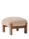 West Elm Nils Velvet Footstool Clay Cool Walnut (British brand)