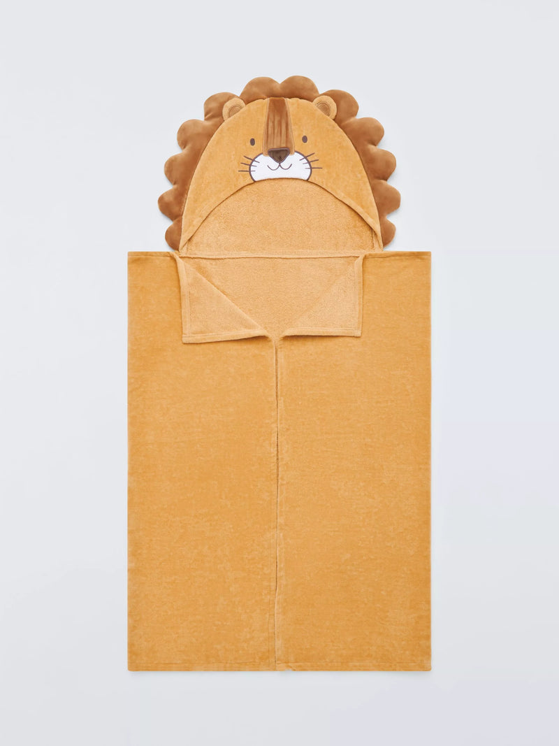 John Lewis kids lion hooded towel in yellow, UK version
