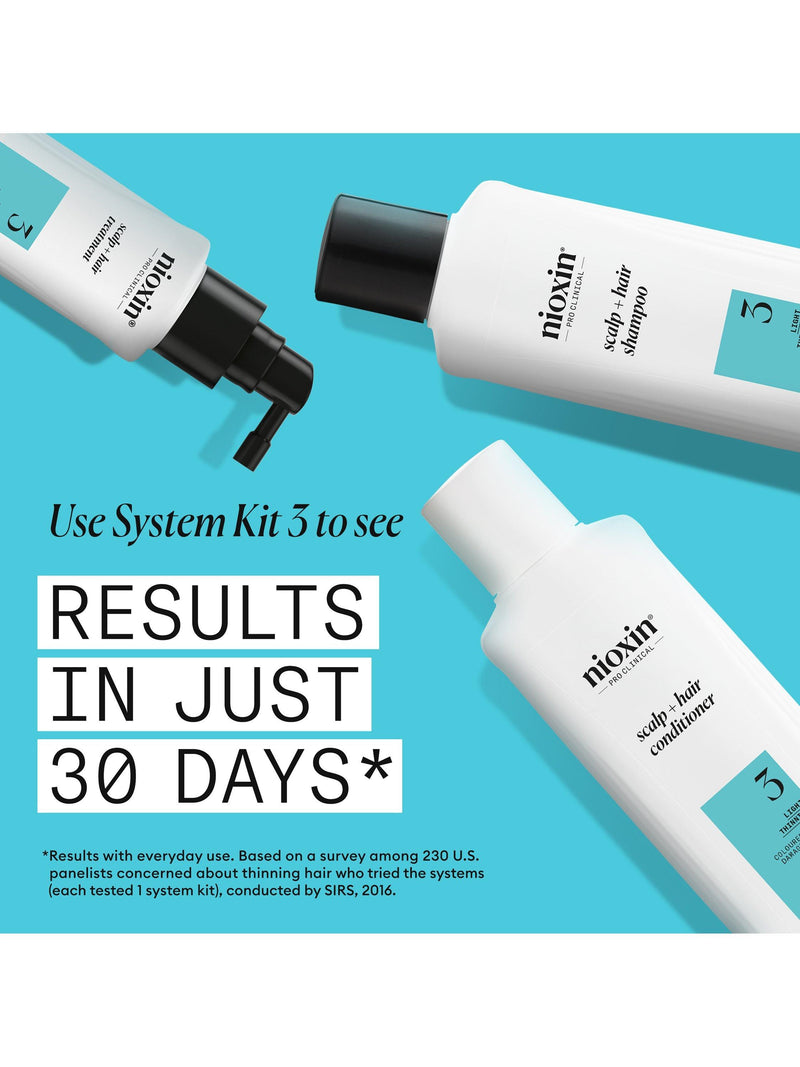 Nioxin System 3 Scalp & Hair Thickening Shampoo for coloured or dry damaged hair 300ml, imported from the UK
